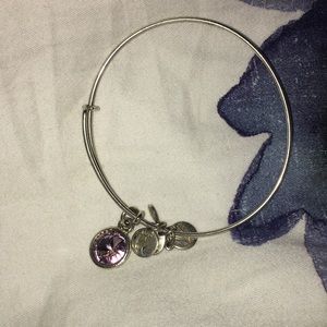 Alex and ani pink june birthstone bracelet